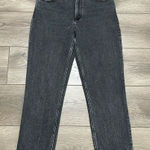 Abercrombie & Fitch The Mom High Rise Crop Stretch Black Ankle Jeans Size 27 Photo 0