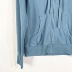 Peloton Small Jacket Full Zip Blue Logo Pockets Hooded Ribbed Sides Knit 1326 Photo 4