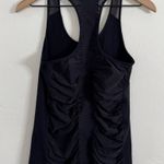 Athleta  Bakasana Tank Top Black Ruched Mesh Size Small Photo 3
