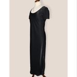 French Connection  Shimmering Black Short Sleeve Simple Elegant Maxi Dress Size 6 Photo 2