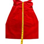 Theory  Red Velvet Sleeveless Off Shoulder Dress - Size 4 Photo 6