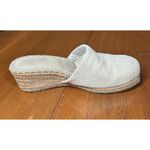 UGG  Palma Ivory Espadrille Wedge Mules Womens 8 SN 1653 Sandals Clogs Shearling Photo 3