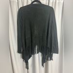 MHeartM Vintage Fringe Open Cardigan Black Size Small Western Photo 3
