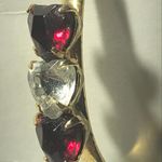 Vintage Hoop Earrings Romantic Three Heart Photo 5