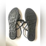 Prada Black Patent leather bow tie logo embellished T strap flat sandals EU 39.5 Photo 12