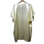 Natori Vtg Josie Robe Ivory Satin Lace Trim Floral Embroidered One Size Bride Photo 1