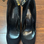 Call it spring  | Women's Black Suede Stilettos  with Studded Bow | Size 7.5 Photo 0