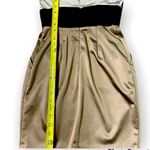 Bebe Strapless Cocktail Dress Gold Black Hidden Pockets Hidden Zipper XSmall Photo 7