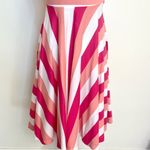 American Eagle Outfitters Pink and White Strapless Fit and Flare Dress Photo 2