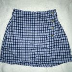 Aerie  Blue and White Wrap Pencil Mini Skirt Casual Photo 0