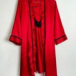 Linea Donatella  Robe/Chemise Set Crimson Red Size Medium Polyester Photo 0