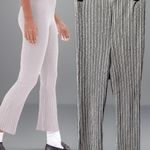 Urban Outfitters NWT Rosie Light Grey Ribbed High-Waisted Kick Flare Pants, Sml Photo 4