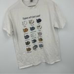 Cat Loaf Short Sleeve Shirt Size Large Cat Mom Pet Kitty White Photo 4
