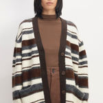Everlane THE SUPERFUZZ ALPACA striped CARDIGAN size xxs Photo 0