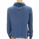 Columbia  Women Medium Heather Blue Asymmetrical Collar Sweatshirt Jacket Photo 6