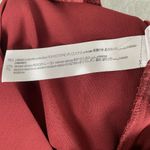 ZARA  High Waist Pleated Trousers Women’s M Maroon Red Belted Quiet Luxury Chic Photo 8