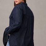 Pilcro NWT New Anthropologie  Navy Button Down Shirt Photo 2