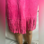 Gianni Bini  Pink Mini Suede Country Concert
Fringe Dress Size Small Photo 3