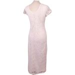 Newport News Vintage Ivory crocheted overlay size 14 dress. Photo 1