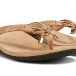 Vionic Bella Toe Post Sandal Flip FlopTan Cork Bow Thong size 10.5 Photo 0