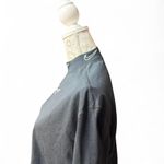 Nike Black Cropped Long Sleeve Mock Neck Tee Rhinestone Swoosh Logo Size M Photo 2