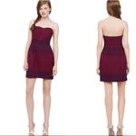 Club Monaco  Nelly Red And Blue Heart Print Strapless Cocktail Dress Size 0 Photo 1