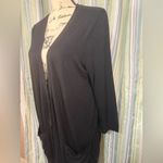 American Eagle AEO  Soft Sexy T Long Button Front Cover Up Sweater - Type Blk LG Photo 3