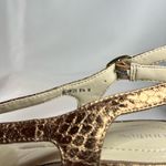 Andrew Geller Elden Metallic Bronze Wedges size 8.5 Snakeskin Print Sandals Photo 7