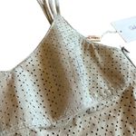 Giuliana Teso Green 100% Leather Suede Dress Perforated Size Small Women's NWT Photo 2