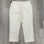 J.Crew White Eyelet Tapered Pants - Size 16 Photo 3