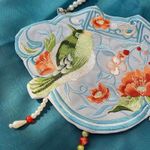 Floral Bird Embroidered Crossbody Bag – Double Photo 1