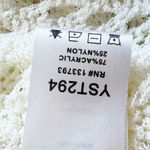 POL NEW  Open Weave Crochet Knit Bell Sleeve Sweater in Cream Off White Size S Photo 8