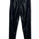 Raga  Black Black Faux Leather Harlee High‎ Waisted Trouser With Elastic Waist Photo 2