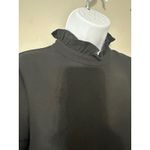 Alice & Trixie  Black‎ Ruffle Neck Top Short Sleeve Blouse Womens XS Photo 2