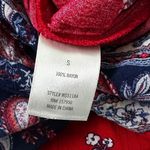 Blue Rain  Red/Blue Paisley Romper Women's Size Small NWT | 15-20 Photo 3
