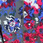 Fossil  Grey 100% Silk Sheath Dress with Bold Multicolor Floral Print Photo 6