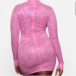 SKIMS Pink Lace Long Sleeve Dress S Photo 10