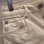 ZARA {2} Cream Tan Frayed Distressed Denim Shorts Photo 4