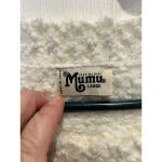 Show Me Your MuMu Cream Off White Cropped Varsity Sweater Nubby Sweater‎ Large Photo 2