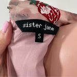 NEW Sister Jane Strawberry Lane Embroidered Smock Tiered Dress Size SMALL Pink Photo 6