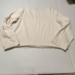 Madewell  Queens Womens Size Medium Cream Long‎ Sleeve Crewneck Popover Shirt Top Photo 7