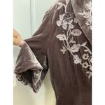 Karen Kane Silk Blend Velvet Embellished Cottagecore Jacket Boho Glam Whimsy M? Photo 3