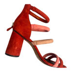 Rebecca Minkoff Suede Strappy Block Heel Sandals - Red and Pink size 8 Photo 0