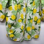 Club Z Collection Shirt Womens 1X Cotton Lightweight Tropical Beachy Coastal Yellow Photo 3