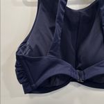 Athleta Maldives High Neck Bra Cup Bikini Top Underwire 34 D/DD Navy Photo 8