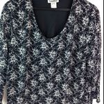 Carol Rose  2X Black Silver Roses Top Plus Photo 0