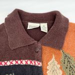 Classic Elements Vintage 90s Y2K  Autumn Patchwork Cardigan Sweater Size Medium Photo 5