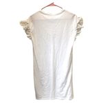 ALLSAINTS  Trixi Ruffled Eyelet Sleeve T-Shirt Dress Size Small White Photo 2