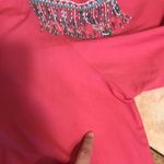 Wrangler Vtg  western wear button up pink long sleeve top with beaded tassels L Photo 7