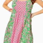 Lilly Pulitzer  Libra Dress Empire Smocked in Pink Shandy Oh Diamond Girl Size S Photo 0